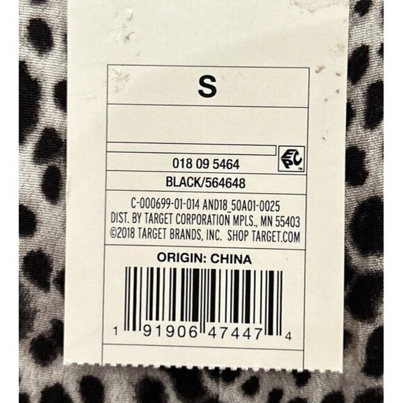 A New Day Womens Midi Dress Leopard Print Black Ivory Rayon Size S NEW - Picture 5 of 5